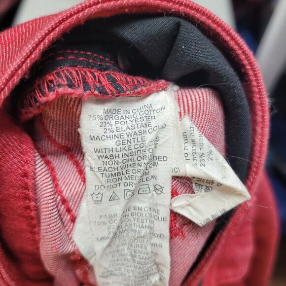 Prana Pants Red Womens 4 27 Skinny Basic Cotton Blend Fall Winter Holiday - Picture 7 of 7